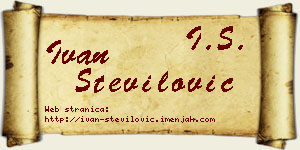 Ivan Stevilović vizit kartica